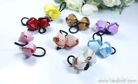 时尚潮流的彩色头绳 亿高饰品亚克力头饰低价热销